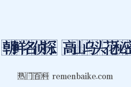 朝鲜名侦探:高山乌头花秘密是什么意思的图片